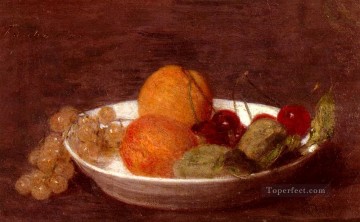  Cuenco Pintura - Un cuenco de frutas Henri Fantin Latour bodegones